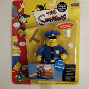 The Simpsons Playmates Chief Wiggum Interactive Figure ages 4 and up nwot